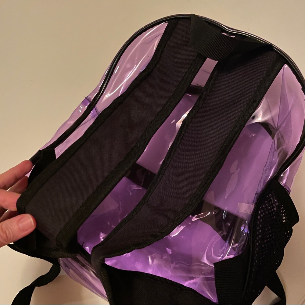 Clear Back Pack with purple tint - Picture 4 of 5